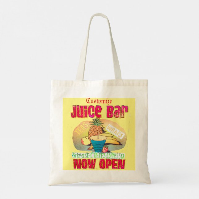 Bolso De Tela Rótulo de barra de jugo Thunder_Cove (Reverso)