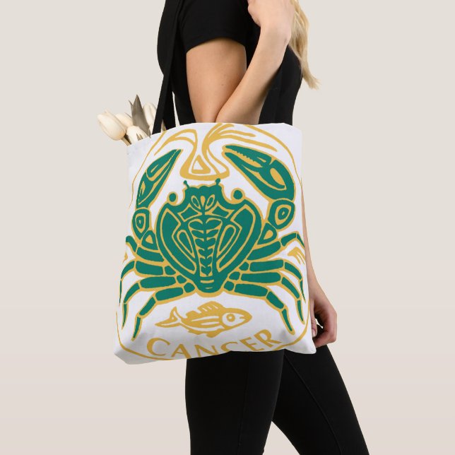 Bolso De Tela Rótulo de cáncer de zodiaco en (Detalle)