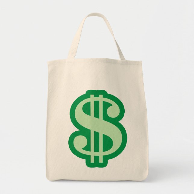 Bolso De Tela Rótulo de dólar (Frente)