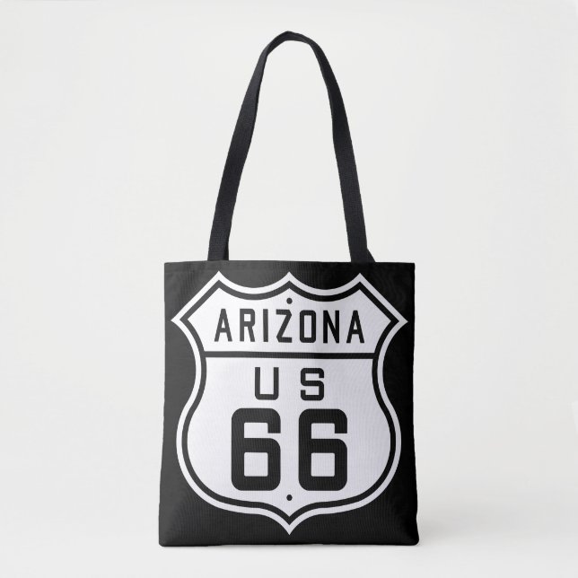 Bolso De Tela Rótulo de la autopista Route 66 (Anverso)