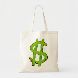 Bolso De Tela Rótulo del dólar verde