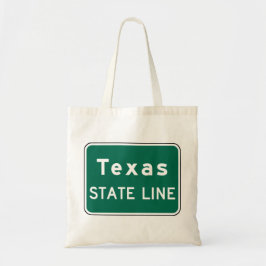 Bolso De Tela Rótulo Estatal de Línea de Carretera de Texas
