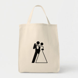 Bolso De Tela Rótulo internacional para la novia y el novio