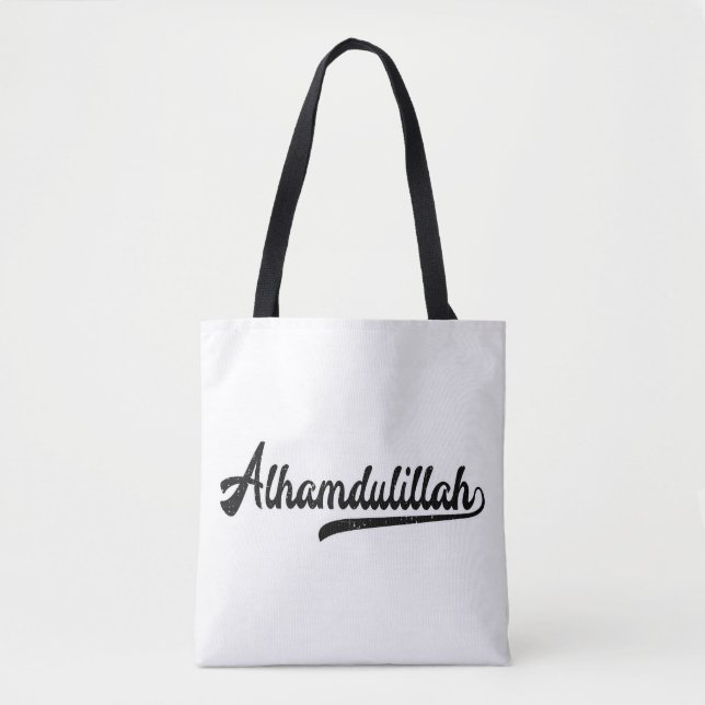 Bolso De Tela Rótulo islámico Alhamdulillah Tote Bag (Anverso)