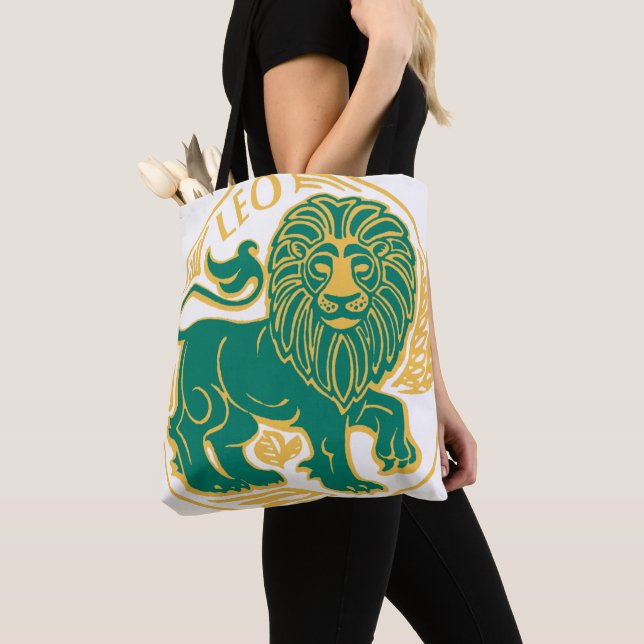 Bolso De Tela Rótulo Leo del Zodiac en un (Detalle)