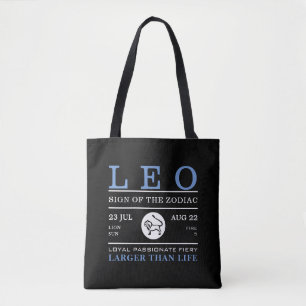 Bolso De Tela Rótulo Leo del Zodiaco, Astrológico