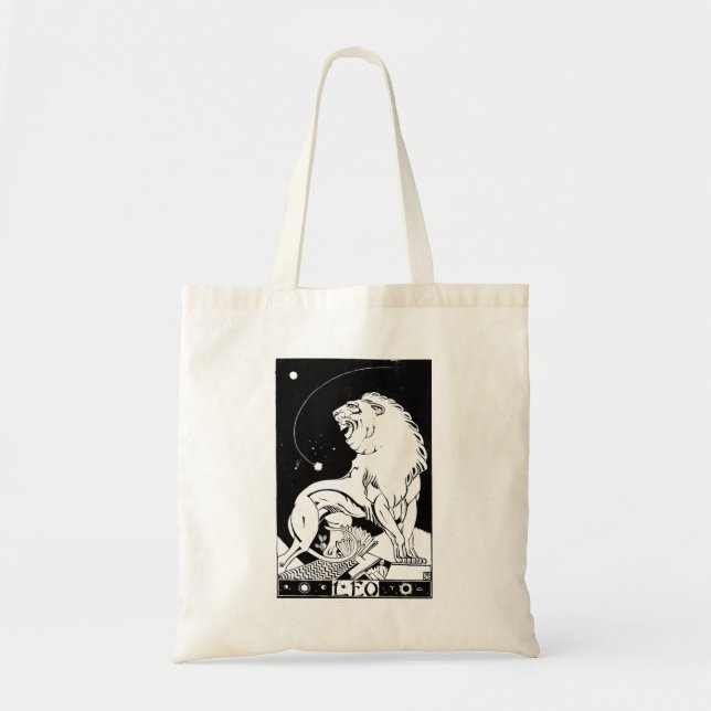 Bolso De Tela Rótulo Leo Zodiac (Frente)