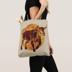 Bolso De Tela Rótulo Taurus Zodiac