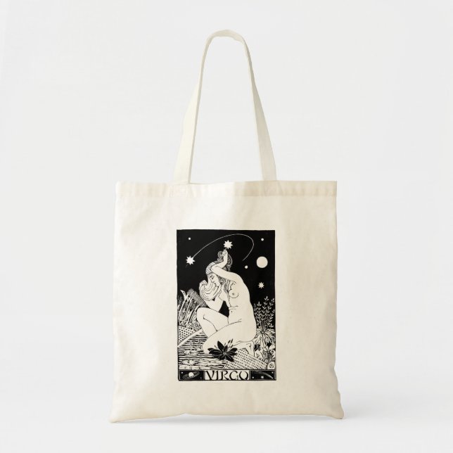 Bolso De Tela Rótulo Virgo Zodiac (Frente)