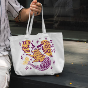 Bolso De Tela Rótulo Zodiac Capricornio Cita Tote Bag