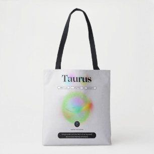 Bolso De Tela Rótulo Zodiaco moderno Taurus Cita Elemento Tierra