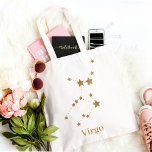 Bolso De Tela Rótulo Zodiaco moderno Virgo de Oro | Tierra de el<br><div class="desc">Rótulo Zodiaco moderno Virgo de Oro | Tierra de elementos</div>