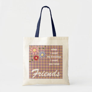 Bolso De Tela Rótulos del regalo de la amistad de la primavera