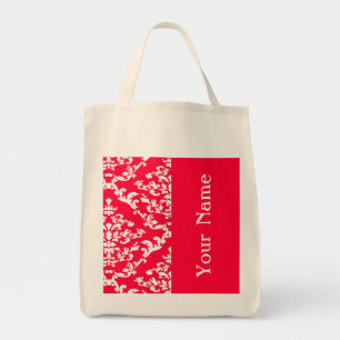 Bolso De Tela Rouge Bold Damask con el nombre @ Emporiomoffa