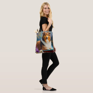 Bolso De Tela Rough Collie en una Paleta: Una Aventura Escénica