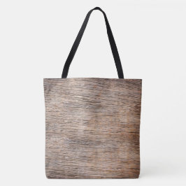 Bolso De Tela Rough Faux Wooden Plank
