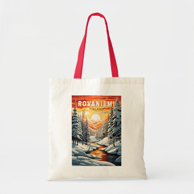 Bolso De Tela Rovaniemi Finlandia Viaje de arte (Frente)
