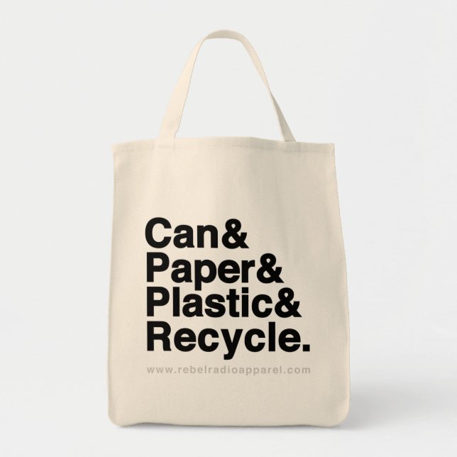 Bolso De Tela RRA reciclan el tote (Frente)