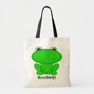 Bolso De Tela ¡Rrrribbit! Froggie verde