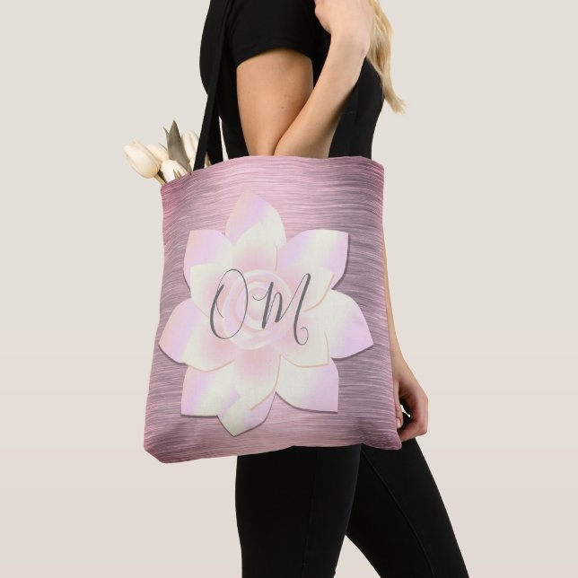 Bolso De Tela Rubor Elegant Lotus OM Tote Bag (Detalle)