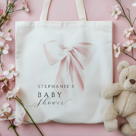 Bolso De Tela Rubor Pink Bow Baby Shower