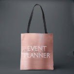 Bolso De Tela Rubor Pink - Suministros del planificador de event<br><div class="desc">Rubor Pink - Rosa de la bolsa de suministros del planificador de eventos de Relieve metalizado dorado. El nombre de contacto y la profesión de la empresa pueden cambiarse para cualquier tipo de negocio. Póngase en contacto con el diseñador para obtener más elementos coincidentes.</div>
