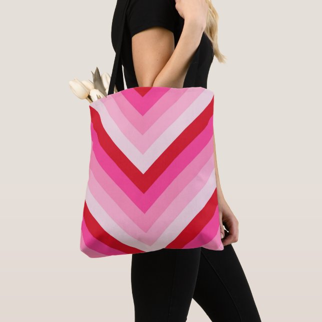 Bolso De Tela Rubor Rush Chevron (Detalle)