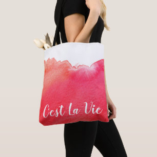 Bolso De Tela Ruby red acuarela C'est La Vie moda de cita france