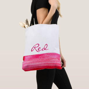 Bolso De Tela Ruby Red acuarela minimalista