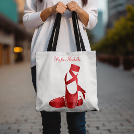 Bolso De Tela Ruby Red Ballet Slips con nombre Danza