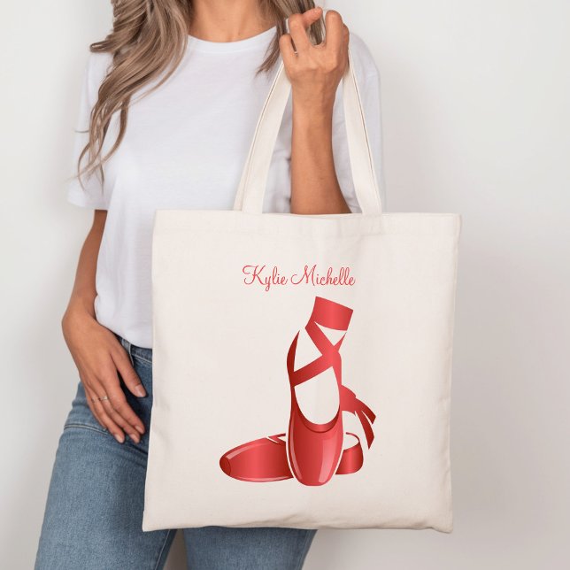 Bolso De Tela Ruby Red Ballet Slips con nombre Danza (Subido por el creador)
