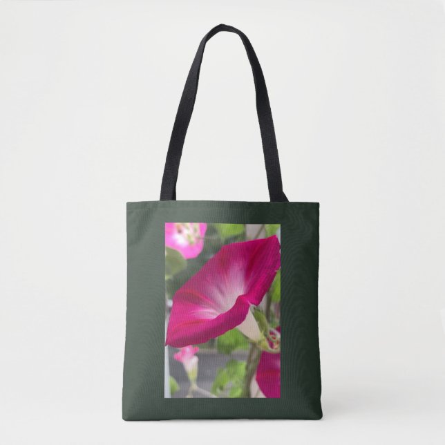 Bolso De Tela Ruby Red Morning Glory (Anverso)