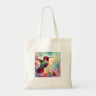 Bolso De Tela Rubytopaz Hummingbird 050824AREF136 - Watercolor