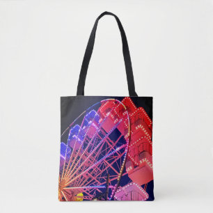 Bolso De Tela Rueda de la fortuna azul y roja