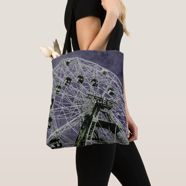 Bolso De Tela Rueda de Maravilla Psicodélica (Detalle)