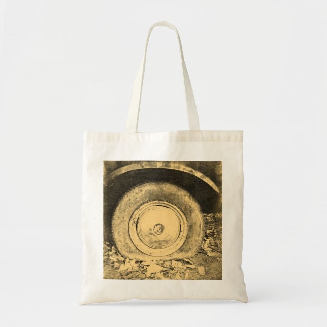 Bolso De Tela Rueda vieja de coche clásico (Frente)