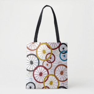 Bolso De Tela Ruedas de bicicleta coloridas