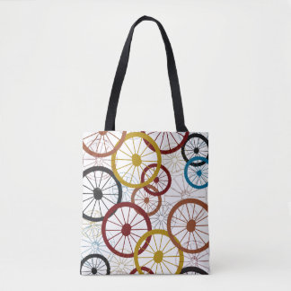 Bolso De Tela Ruedas de bicicleta coloridas