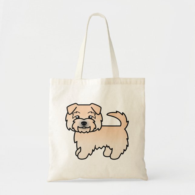 Bolso De Tela Ruedas Norfolk Terrier Cute Cartoperro (Frente)
