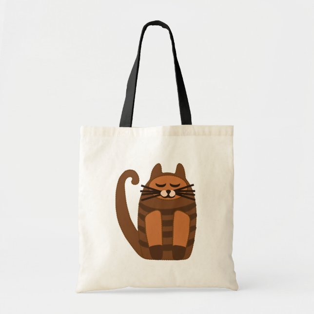Bolso De Tela rufus gordo grande del gato (Frente)