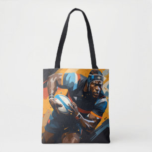 Bolso De Tela Rugby Action Sport Pintura Resumen Decor Art