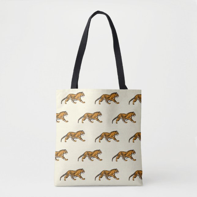 Bolso De Tela ¡Rugir! ¡Soy un tigre!-bolsa de tela (Anverso)