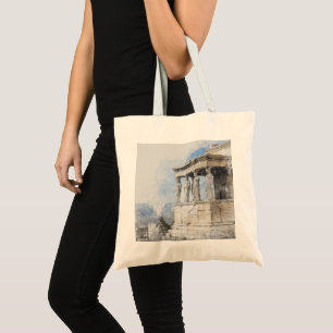 Bolso De Tela Ruinas acuáticas de lugares antiguos en Atenas, Gr