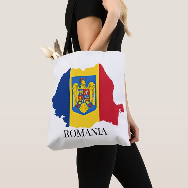 Bolso De Tela Rumania Silhouette etiquetada (Detalle)