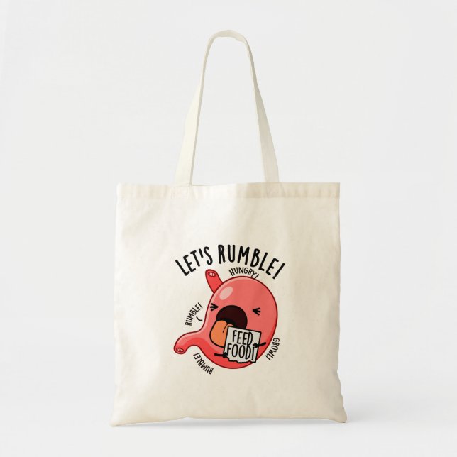 Bolso De Tela Rumble divertido Stomach Pun (Frente)
