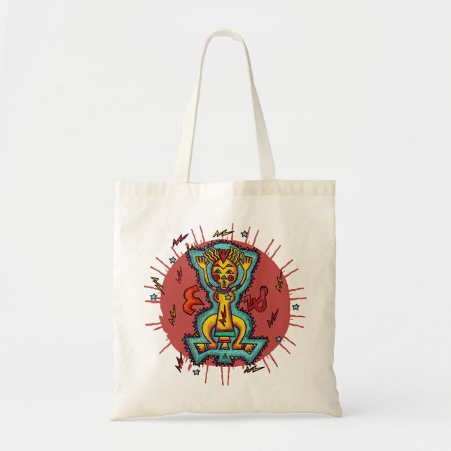 Bolso De Tela Runas de Mujer Maravilla (Frente)