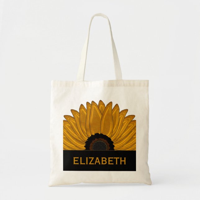 Bolso De Tela .Rustic Country Burlap Sunflower Wedding Favors (Frente)