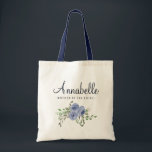 Bolso De Tela Rustic Floral Navy Blue Mother of Bride Modern<br><div class="desc">Personalizada Rustic Floral Navy Blue Bridesmaid Tote Bag Gran regalo para damas de honor,  chicas florales,  madre de la novia y madre del novio el día de la boda,  cena de ensayo o fiesta de compromiso.</div>