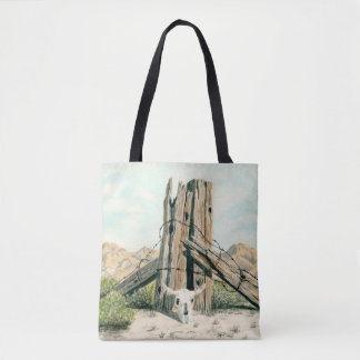 Bolso De Tela Rustic old west desert; watercolor art tote bag