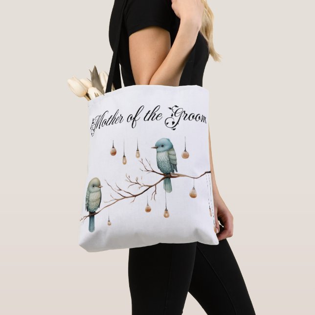 Bolso De Tela Rustic Woodland Love Birds Celebration (Detalle)